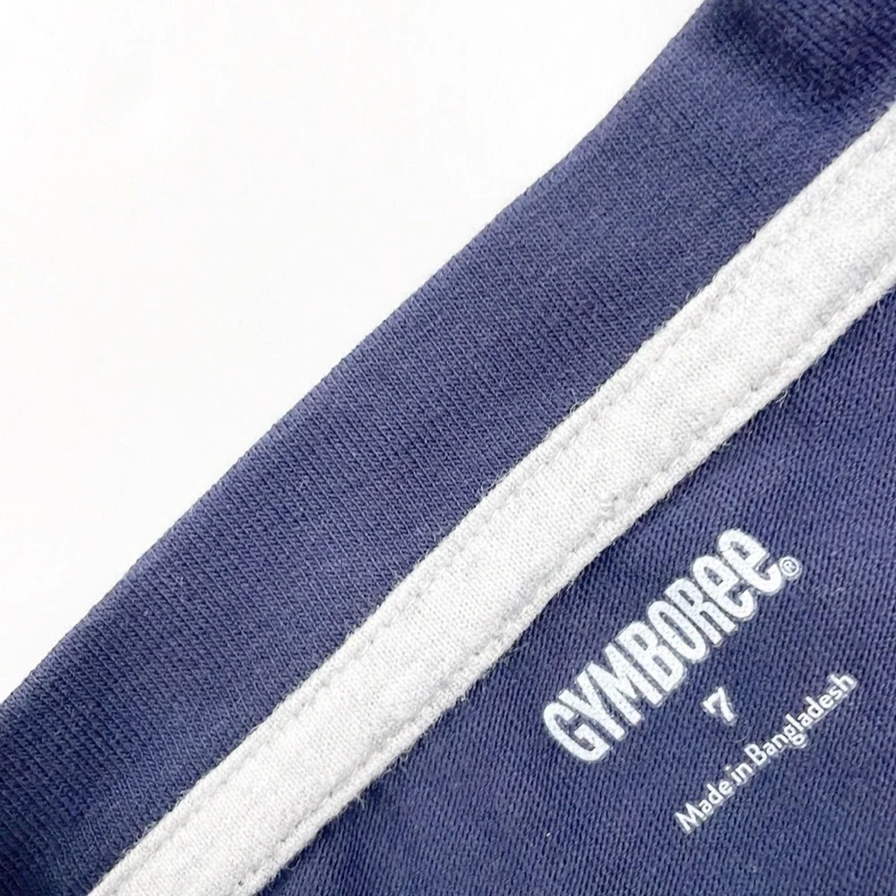Gymboree little boys navy blue fossil printed long sleeve shirt